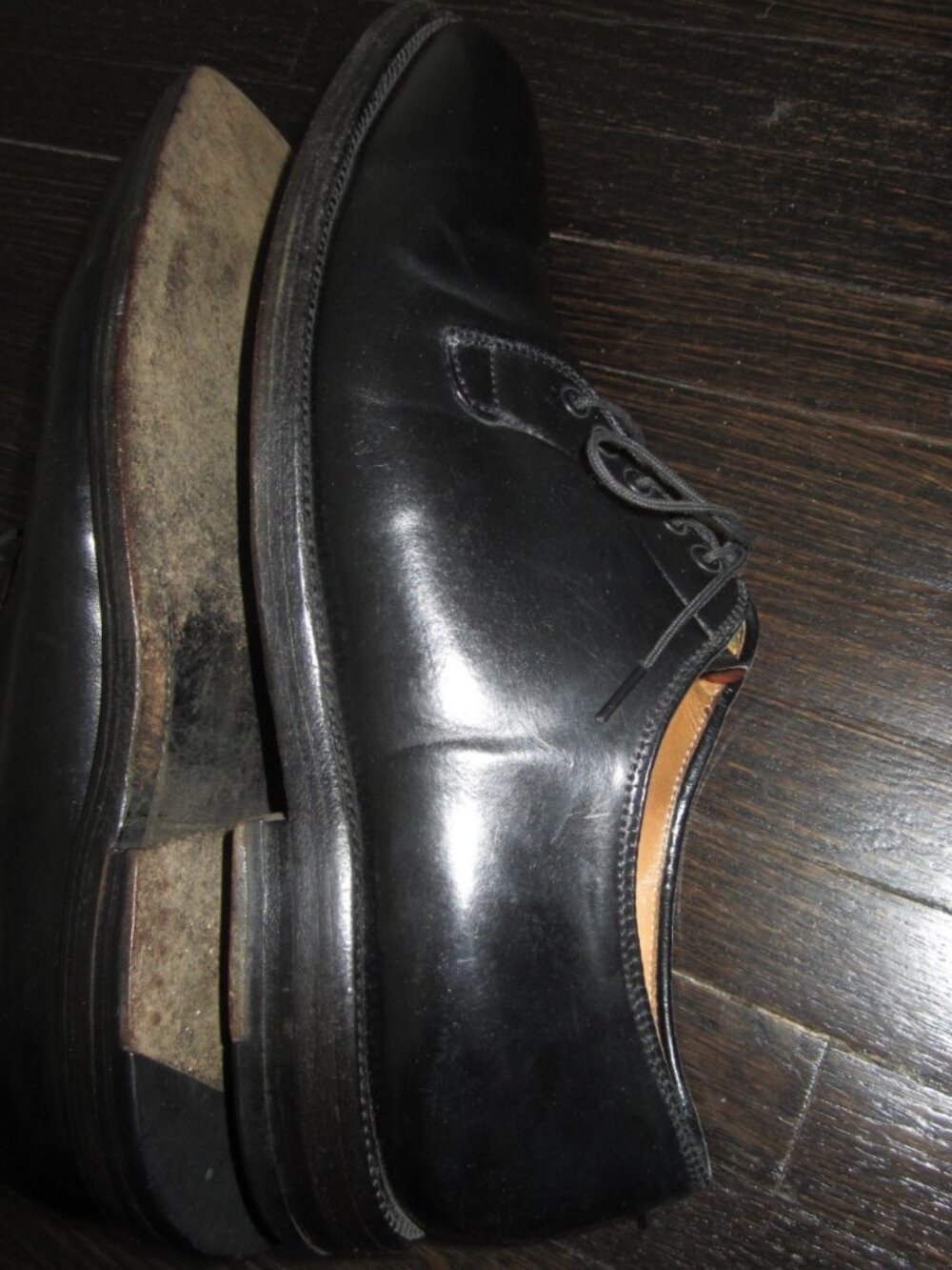 BROOKS BROTHERS x ALDEN Shell Cordovan Plain Toe Bluchers Shoes Men's 10 1/2 D - Picture 7 of 14